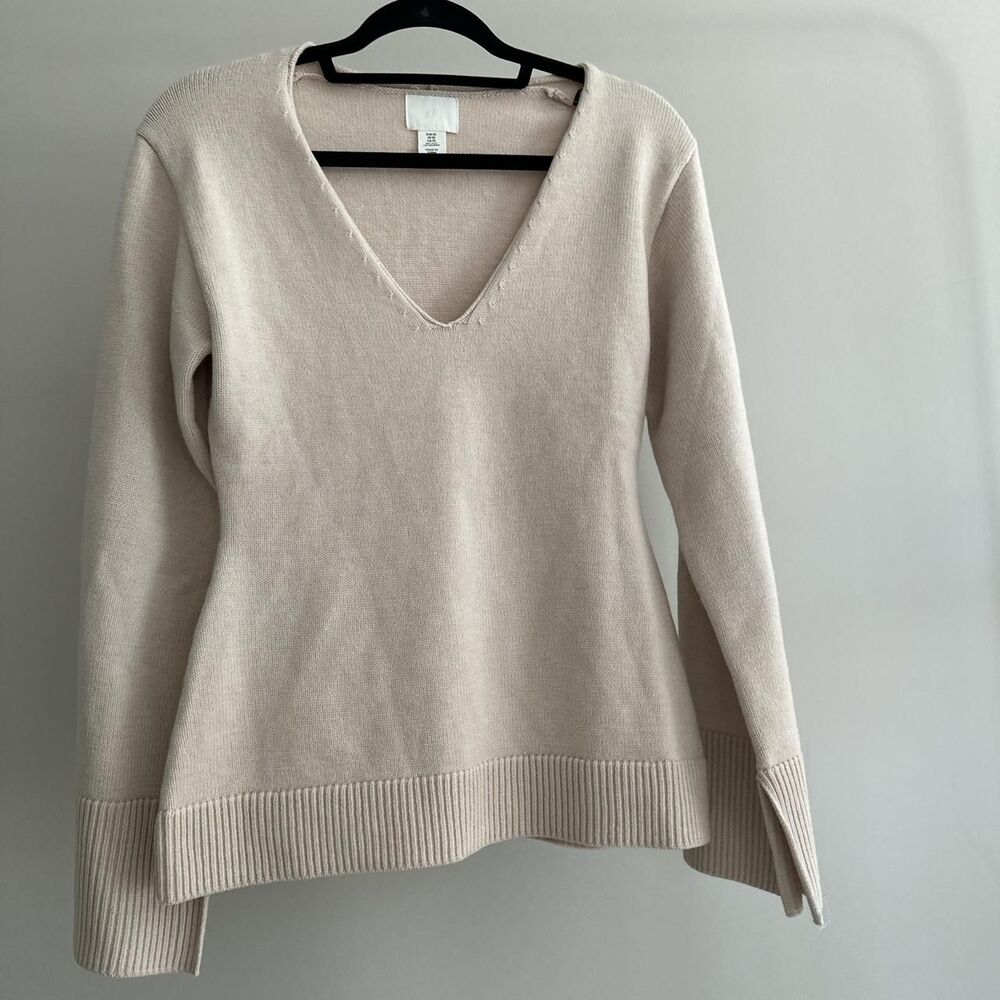 H-m Women's Cream and Tan Jumper